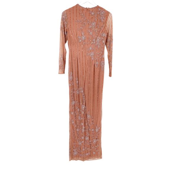 MAC DUGGAL Dress Size 4 Evening Gown Sequin NEW Pink Embellished High Neck - Picture 7 of 10